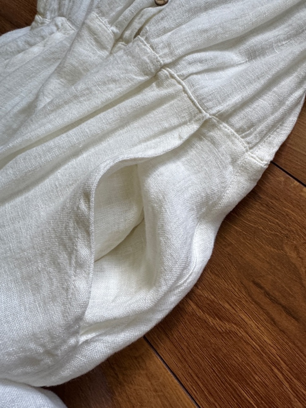 Brave+True Cream Linen Dress L - Picture 3 of 5